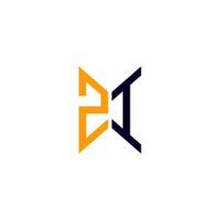 zi lettera logo design creativo con grafica vettoriale, zi logo semplice e moderno. vettore