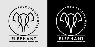 elefante testa logo modello design icona illustrazione vettore