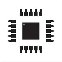 elettronico componenti e microchip icona vettore disegno