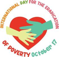 Giornata internazionale per l'eliminazione della povertà vettore