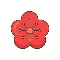 rosso giapponese fiore vettore