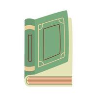 verde libro chiuso vettore