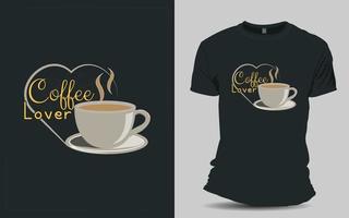 caffè maglietta design per caffè amante vettore