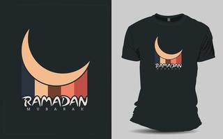 Ramadan mubarak t camicia design vettore