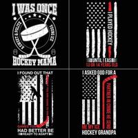 americano bandiera hockey maglietta vettore