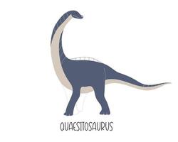 preistorico carino blu dinosauro è isolato. vettore illustrazione di un' selvaggio animale