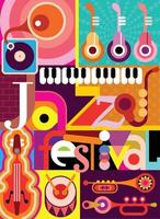 manifesto del festival jazz vettore