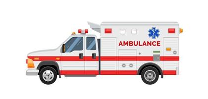 ambulanza auto su un' bianca sfondo. il medicinale. vettore illustrazione