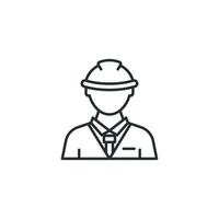 vettore cartello di costruzione lavoratore simbolo è isolato su un' bianca sfondo. costruzione lavoratore icona colore modificabile.
