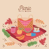 picnic tempo lettering vettore