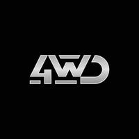 4wd monogramma creativo attività commerciale logo vettore