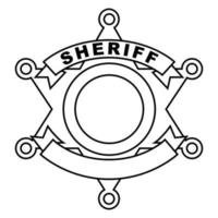 vettore illustrazione di sceriffo distintivo