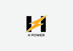 h energia astratto h lettera moderno iniziale Tech logo design vettore