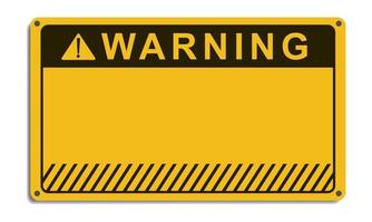 vuoto avvertimento cartello. avvertimento vuoto cartello attenzione giallo. vettore illustrazione. eps 10.