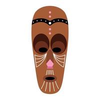 maschera africana in legno vettore