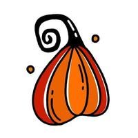 zucca Halloween concetto scarabocchio stile vettore design illustrazione isolato su bianca sfondo