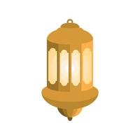 islamico d'oro lanterna vettore