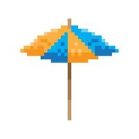 spiaggia ombrello pixelated vettore