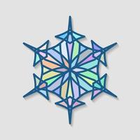 fiocco di neve è un' mosaico icona fatto su di frammenti di elementi quello avere randomizzato colore sfumature. vettore combinazione per astratto immagini.