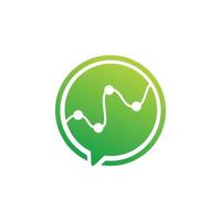 verde cerchio grafico Chiacchierare logo design vettore