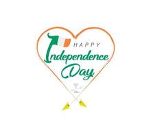 contento indipendenza giorno di Irlanda. aereo disegna nube a partire dal cuore. nazionale bandiera vettore illustrazione su bianca sfondo.