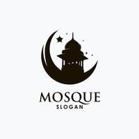 islamico moschea logo modello design vettore