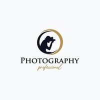 fotografo logo design vettore ispirazione