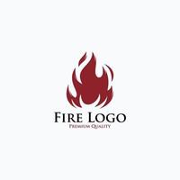 fuoco fiamma logo design vettore