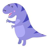 carino cartone animato dinosauro, vettore illustrazione