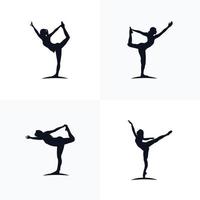 pilates yoga logo identità design vettore