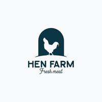 pollo azienda agricola logo vettore illustrazione design