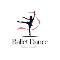 logo per un' balletto o danza studio vettore