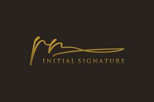 iniziale pr lettera firma logo modello elegante design logo. mano disegnato calligrafia lettering vettore illustrazione.