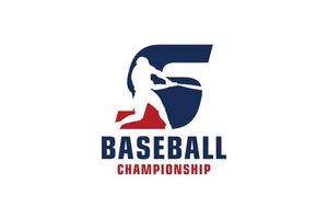 lettera s con logo da baseball. elementi del modello di progettazione vettoriale per la squadra sportiva o l'identità aziendale.