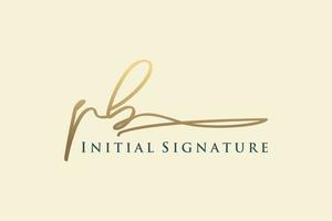 iniziale pb lettera firma logo modello elegante design logo. mano disegnato calligrafia lettering vettore illustrazione.