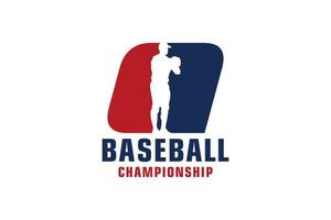 lettera q con logo da baseball. elementi del modello di progettazione vettoriale per la squadra sportiva o l'identità aziendale.