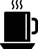 icona del glifo con tazza di caffè vettore