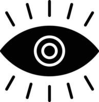 icona del glifo della visione vettore