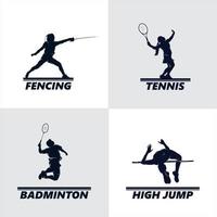 impostato di sport logo design vettore