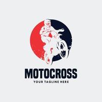 estremo motocross sport logo design modello vettore