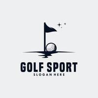 golf sport logo modello design vettore