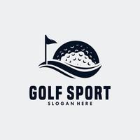 golf sport logo modello design vettore