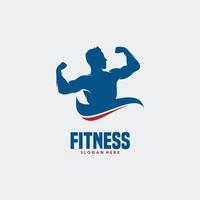 fitness sport Palestra logo design vettore