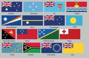 vettore illustrazione di diverso paesi bandiere impostato