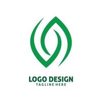 infinito linea natura foglia logo design vettore