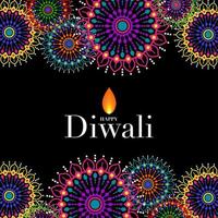 contento diwali, Deepavali o dipavali il indiano Festival celebrazione piatto design. vettore