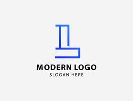 semplice lettera l logo design modello su bianca sfondo. adatto per qualunque marca logo e eccetera. vettore