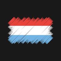 spazzola della bandiera del lussemburgo. bandiera nazionale vettore