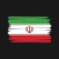 vettore di pennello bandiera iraniana. bandiera nazionale