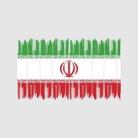 pennellate bandiera iraniana. bandiera nazionale vettore